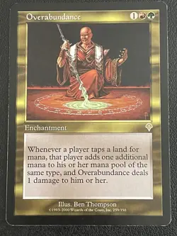 Overabundance Invasion Red Green Rare MAGIC THE GATHERING MTG CARD enchantment - Image 1