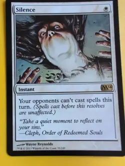 Silence. Instant.. MTG Card. Core Set 2014. M14 - Image 3