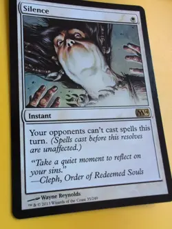 Silence. Instant.. MTG Card. Core Set 2014. M14 - Image 4