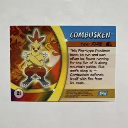 Combusken Pokemon Advanced Challenge Foil Topps Trading Card 21 2004 - Image 2