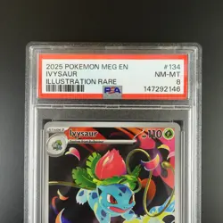 PSA 8 Ivysaur 134/132 Pokemon Mega Evolutions Graded Card - Image 2