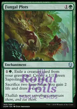 Fungal Plots 2x FOIL DOM MTG Dominaria Uncommon MINT green - Image 1