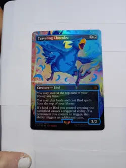Traveling Chocobo 0551c Borderless Neon Ink Blue Final Fantasy Foil Near Mint - Image 4
