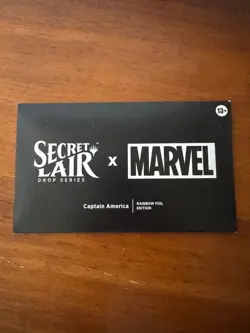 MTG Secret Lair x Marvel Captain America Rainbow Foil Edition SEALED BRAND NEW - Image 1
