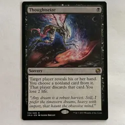 Wizards of the Coast Thoughtseize Iconic Masters 2017 Rare Regular EN Black 110 - Image 1