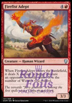 Firefist Adept 2x FOIL DOM MTG Dominaria Uncommon MINT red - Image 1