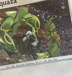 Rayquaza SWSH029 Cosmos Holo Bleed Error Rare Pokemon TCG Promo - Swirl - Image 3