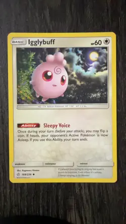 Igglybuff 168/236 Uncommon Cosmic Eclipse Pokemon Near Mint - Image 1