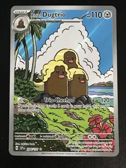 Alolan Dugtrio 208/191 Pokemon Surging Sparks Illustration Rare Full Art Holo NM - Image 1