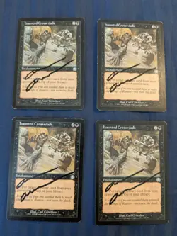 4x Signed Haunted Crossroads MP Artist Carl Critchlow MTG Magic the Gathering - Image 2