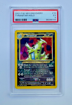 Pokemon Tyranitar 12/75 Neo Discovery Holo Rare Unlimited English 2001 PSA 5 - Image 1