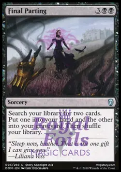 Final Parting 1x FOIL DOM MTG Dominaria Uncommon MINT black - Image 1