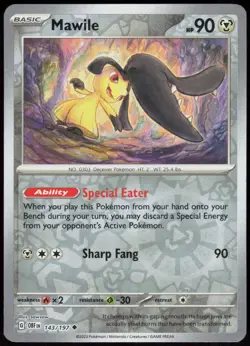 Obsidian Flames Mawile 143/197 Uncommon Pokemon Reverse Holo NM/M - Image 1