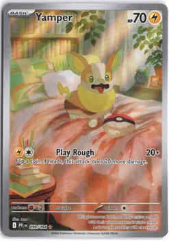 Yamper 099/094 Illustration Rare Phantasmal Flames Pokemon Holo NM - Image 1