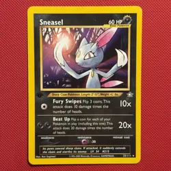Pokemon Vintage 1st Edition Non-Holo Rare Sneasel Neo Genesis 25/111 WotC 2000 - Image 1