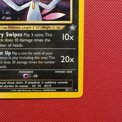 Pokemon Vintage 1st Edition Non-Holo Rare Sneasel Neo Genesis 25/111 WotC 2000 - Image 4