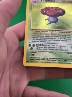 1999 Pokemon Jungle Vileplume Holo 15/64 WOTC Vintage Rare NM - Image 5