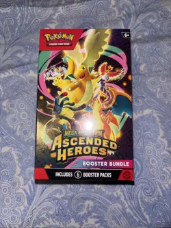 Pokemon TCG Ascended Heroes Booster Bundle 6 Packs Factory Sealed Mega Evolution - Image 1