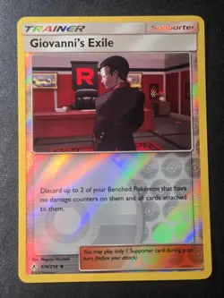 Giovanni's Exile 174/214 NM Unbroken Bonds Uncommon Pokemon Reverse Holo - Image 1