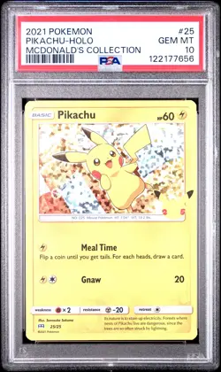 Pikachu-Holo #25 2021 Pokemon Mcdonald'S PSA 10 250001 - Image 1