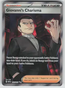 Giovanni's Charisma 197/165 Ultra Rare 151 Pokemon Holo Lightly Played - Image 1