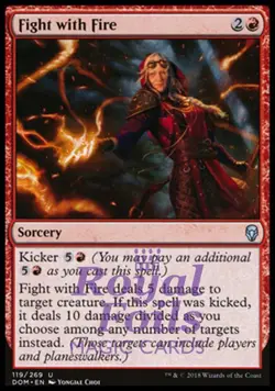 Fight with Fire 2x FOIL DOM MTG Dominaria Uncommon MINT red - Image 1