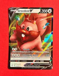 Greedent V ~ Pokemon Shining Fates ~ Full Art Holo 053/072 - Image 1
