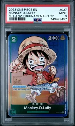 Monkey.D.Luffy (037) (1st Anniversary Tournament) P-037 PSA 9 - Image 3
