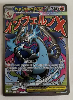 Mega Charizard X ex 023 Promo Illustration Rare Mega Evolution Pokemon Card - Image 1