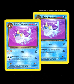 2000 Pokemon DARK VAPOREON Team Rocket Set LOW INK ERROR Misprint Card 45/82 NM - Image 2