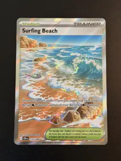 Surfing Beach 114/086 Trainer Card Chaos Rising CRI Pokemon - Image 1
