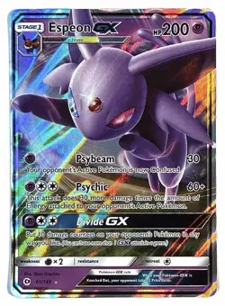 Espeon GX - 61/149 - SM Base Set Ultra Rare Holo Pokemon Card - NM/MINT - Image 1