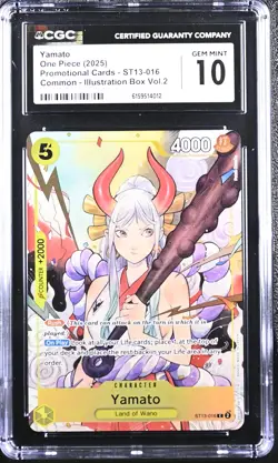CGC 10 Yamato (Illustration Box Vol.2) ST13-016 One Piece Promotion Cards Foil - Image 1