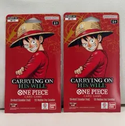 2 Bandai Namco One Piece Card Game OP-13 Carrying On His Will Booster Pack Lot 2 - Image 1