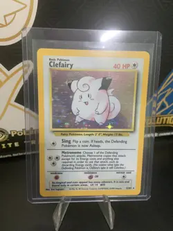 Pokemon Clefairy Base Set Unlimited Holo Rare Card 5/102 NM - Image 1