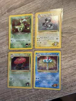 Pokemon Gym Heroes X4 Cards Holos - Scyther Magneton Vileplume Tentacruel - Image 3