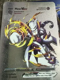 Mewtwo Vmax Silver Foil Fan Art Display Card NM/M - Image 1
