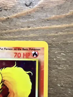 Flareon 3/64 Jungle English Holo Rare Pokemon Card 1999, No Symbol Error. NM - Image 5