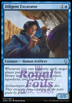 Diligent Excavator 2x FOIL DOM MTG Dominaria Uncommon MINT blue - Image 1