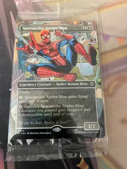 MTG - SPECTACULAR SPIDER-MAN - FOIL - RARE - PRERELEASE PROMO - NM - SPM - Image 1