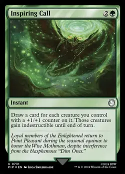 Mint/Near-Mint, English - 1 x MTG Inspiring Call - Surge Foil Universes Beyond: - Image 1