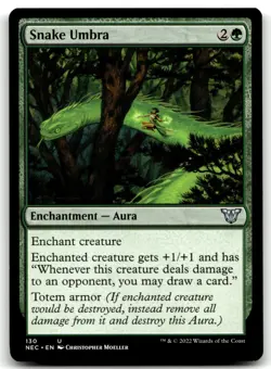 MTG Snake Umbra C Commander: Kamigawa: Neon Dynasty 130 LP - Image 1