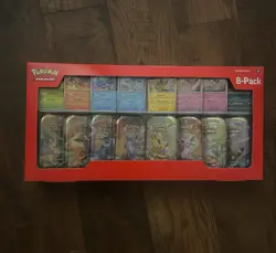 Pokemon TCG Prismatic Evolutions Costco Mini Tins 8 Pack - Image 1