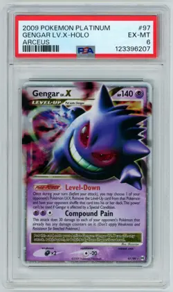 2009 POKEMON PLATINUM ARCEUS GENGAR #97 HOLO PSA 6 - Image 1