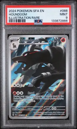 2024 POKEMON SFA EN-SHROUDED FABLE ILLUSTRATION RARE #066 HOUNDOOM PSA 9 - Image 1