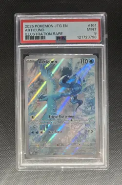 2025 POKEMON JTG EN ARTICUNO JOURNEY TOGETHER ILLUSTRATION RARE #161 PSA 9 - Image 3