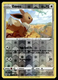 Eevee SWSH07: Evolving Skies Reverse Holo 125/203 Pokemon TCG - Image 1