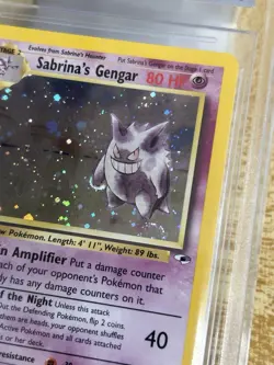 1st Edition Sabrina's Gengar #14 Holo Rare Gym Heroes BGS 9 *ORB 🔵 in HAND* - Image 2