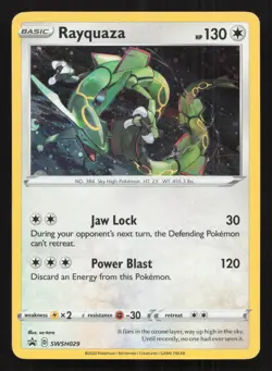 Rayquaza SWSH029 Sword & Shield Black Star Promo Holo Pokemon Lightly Played - Image 1