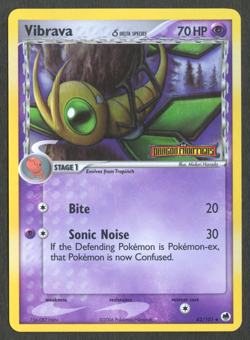 Pokemon TCG: Vibrava 42/101 Delta Species EX Dragon Frontiers Stamped Holo - Image 1